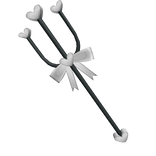 Halloween Black & White Heart Pitchfork