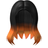 Halloween Black to Orange Middle Part