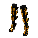 Halloween Cyber Long Orange And Black Leg Warmers