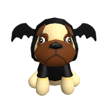 Halloween pug with bat hoodie