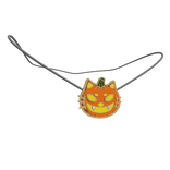 Halloween Pumpkin Cat Enamel Necklace 1.0