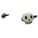 Halloween Skull Hair Clips White