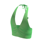 Halter Green Bikini Top with Hearts