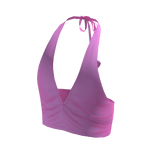 Halter Pink Bikini Top with Hearts