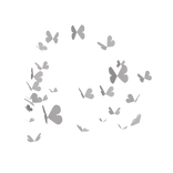 Heart Butterflies in Ivory