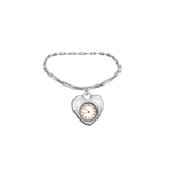 Heart Clock Necklace - 3.0, Silver