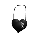Heart Purse White/Black