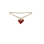 Heart Ruby Diamond Necklace-1.0 