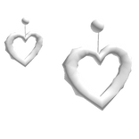 Heart Shaped Earring ♥ (White)