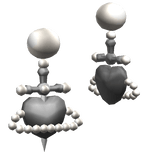 Heartache Pearl Earrings Silver