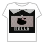 Free roblox t-shirt // black and white hello kitty 🎵🤍 в 2023 г