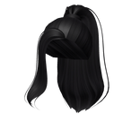 High Black Retro Ponytail