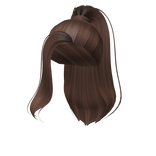 High Brown Retro Ponytail