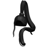 High Popstar Ponytail in Black