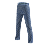 High Waist Checkered Jeans