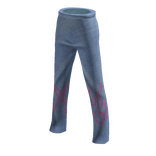 High Waist Jeans with Pink Flames