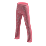 High Waist Pink Jeans with Hearts