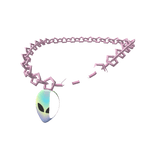 Holographic Alien Necklace 3.0 Pink