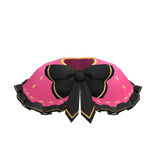 Hot Pink Holiday Coat with Black and Gold Trim