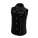 Hot Topic Black Pyramid Stud Denim Vest
