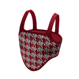 Houndstooth Corset Crop Top Red and White