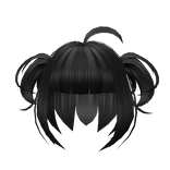 Kawaii Bob W/ Pigtails (Black)