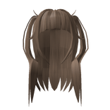 ♡ kawaii brown pigtails down the shoulder y2k cute