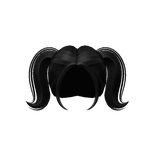 Kawaii Lollipop Swirl Pigtails Black