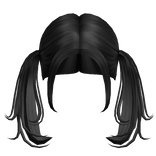 Kawaii Pigtails in Black