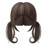 Kawaii Swirl Pigtail Extensions ( Brown )'s Code & Price - RblxTrade