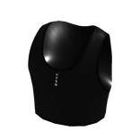 Kidcore Heart Buttons Tank Top in Pastel Black