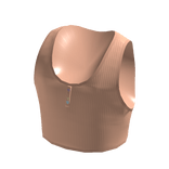 Kidcore Heart Buttons Tank Top in Pastel Orange