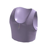 Kidcore Heart Buttons Tank Top in Pastel Purple