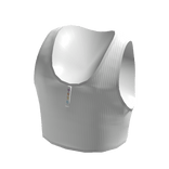 Kidcore Heart Buttons Tank Top in Pastel White