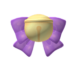 Kitty Bell Front Purple Bow