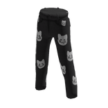Kitty Pattern Pants Black