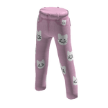 Kitty Pattern Pants Pink