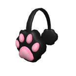 Kitty Paw Earmuffs Black
