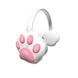 Kitty Paw Earmuffs White