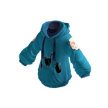 Kitty Paw Oversized Hoodie Blue