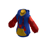 Kitty Paw Oversized Hoodie Blue & Red