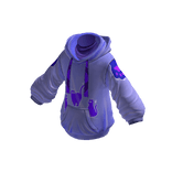 Kitty Paw Oversized Hoodie Light Violet