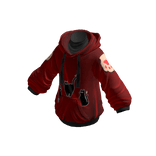 Kitty Paw Oversized Hoodie Red