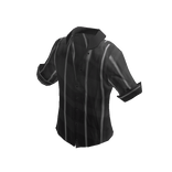 KLOSSETTE - Black Striped Half Buttoned Shirt