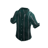 KLOSSETTE - Green Striped Half Buttoned Shirt