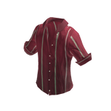 KLOSSETTE - Red Striped Half Buttoned Shirt