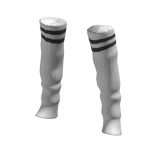 Knitted Leg Warmers Black Soccer Stripe