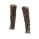 Knitted Leg Warmers Leopard Brown