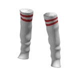 Knitted Leg Warmers Red Soccer Stripe