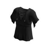 Lace-up T-Shirt - Black